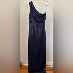 ASOS Navy One Shoulder Maxi Dress US 6 Formal Bridesmaid Wedding Guest Gown